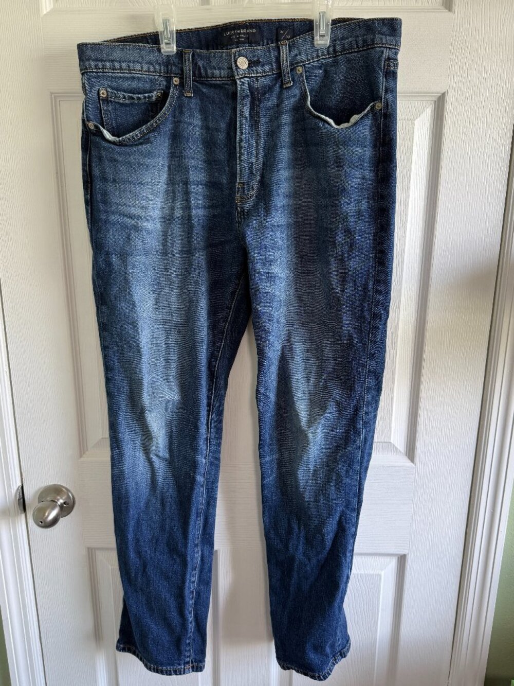 Lucky Brand Los Angeles Mens Blue Denim Jeans 223 Straight Size 36 x 32